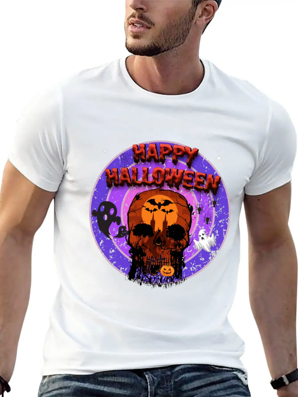Happy Halloween Unisex Casual T-Shirt – Clean Design For Daily Comfort