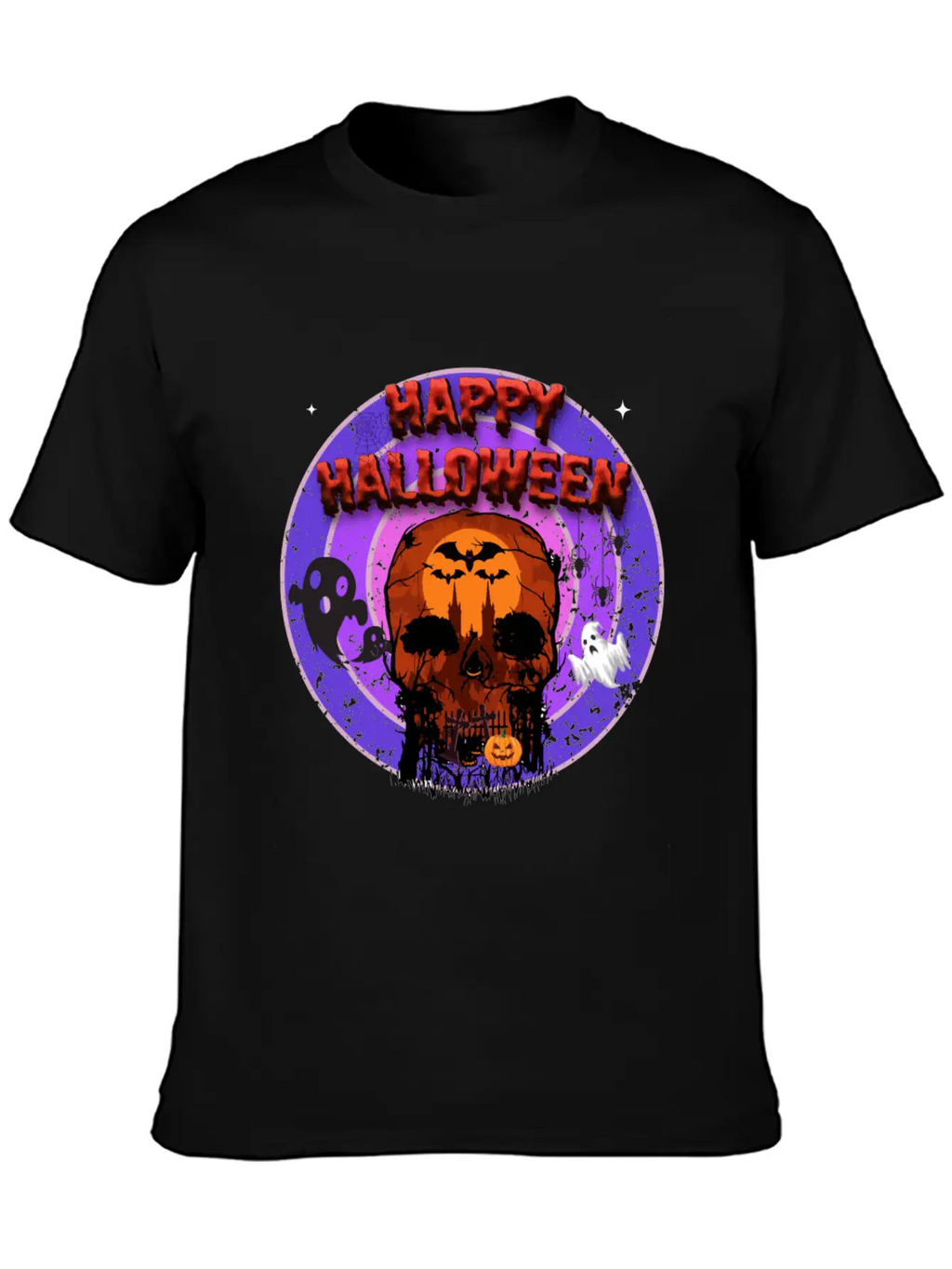 Happy Halloween Unisex Casual T-Shirt – Clean Design For Daily Comfort