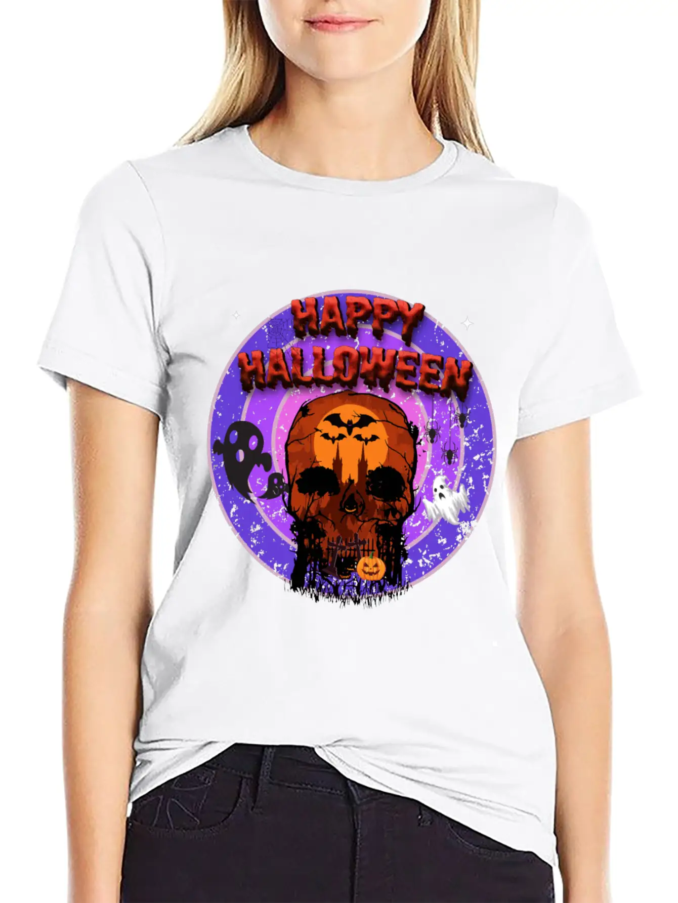 Happy Halloween Unisex Casual T-Shirt – Clean Design For Daily Comfort
