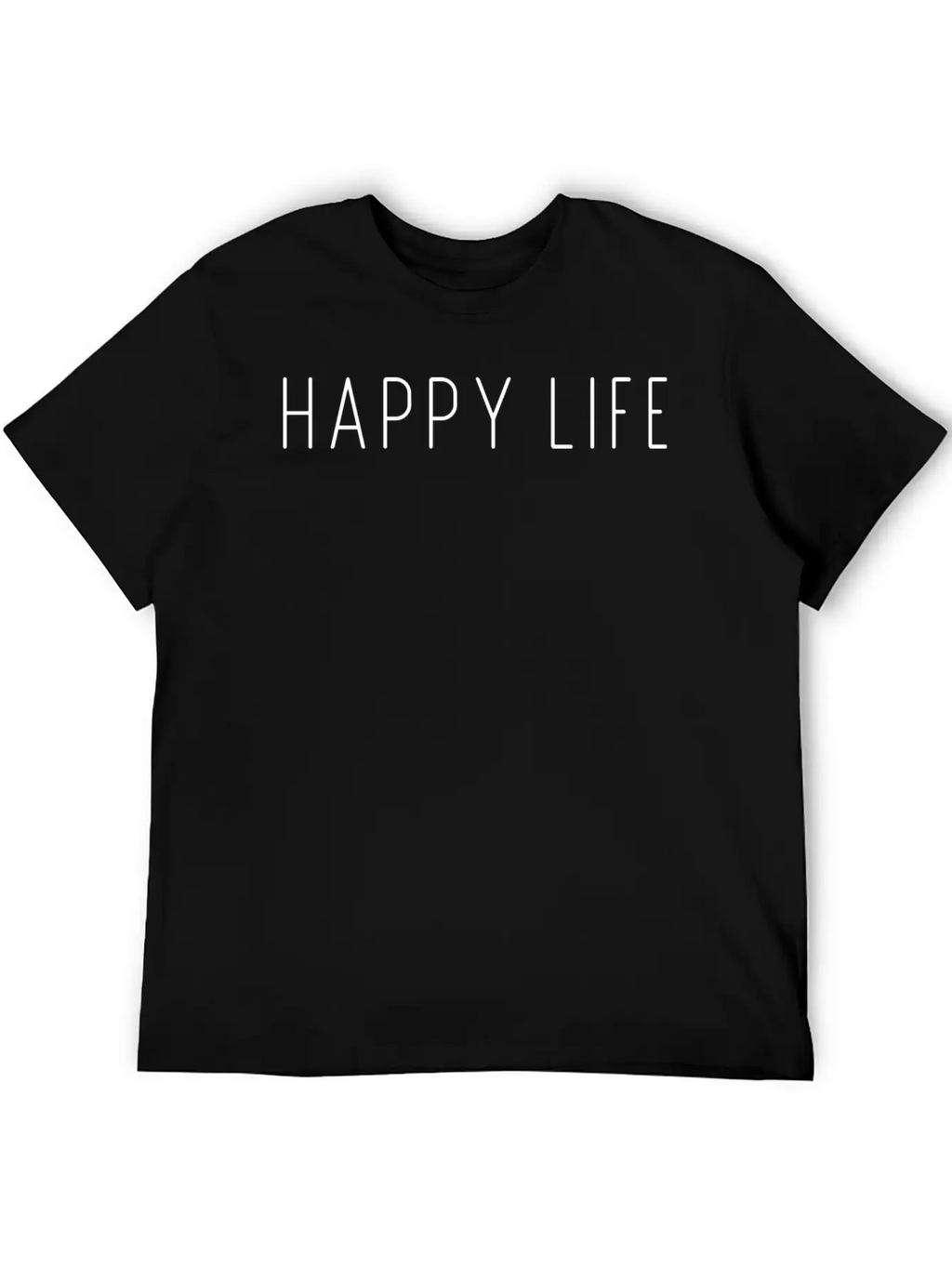 Happy Life Unisex Short Sleeve Soft Cotton T-Shirt – Casual Everyday Wear