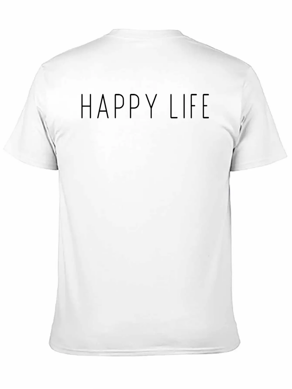 Happy Life Unisex Short Sleeve Soft Cotton T-Shirt – Casual Everyday Wear