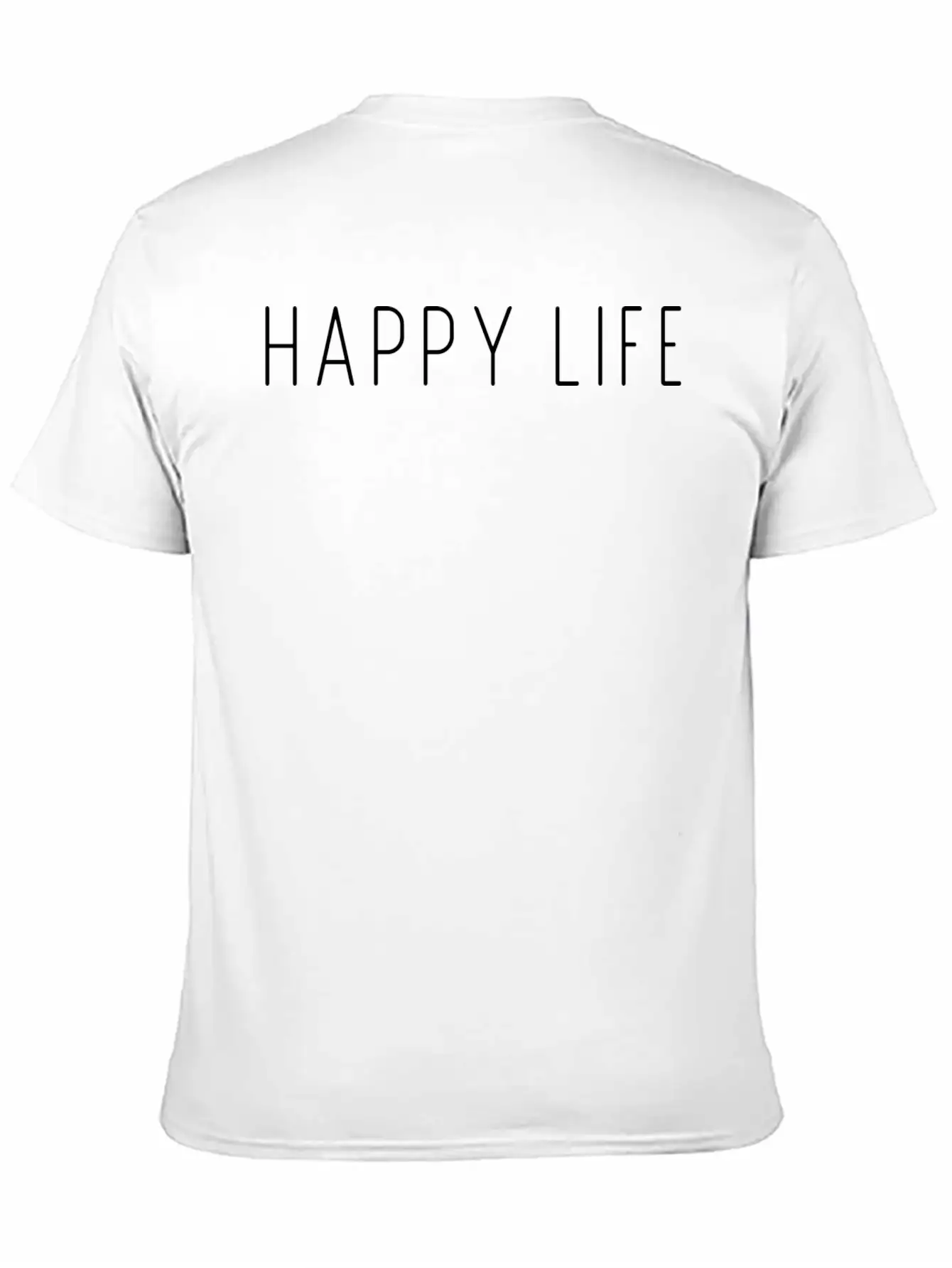 Happy Life Unisex Short Sleeve Soft Cotton T-Shirt – Casual Everyday Wear