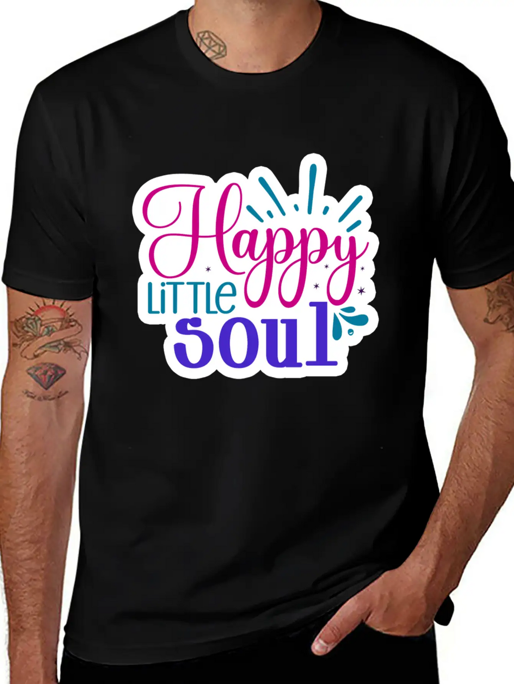 Happy Little Soul Casual Graphic T-Shirt – Simple And Comfortable Daily Wear