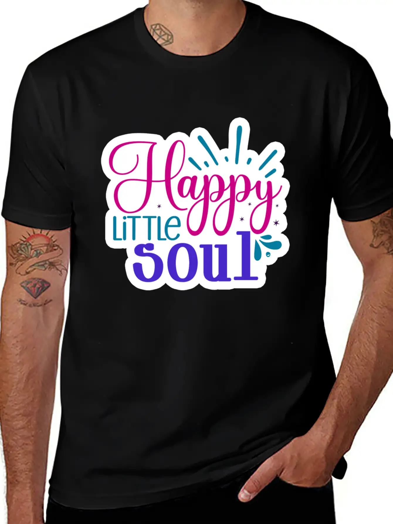 Happy Little Soul Casual Graphic T-Shirt – Simple And Comfortable Daily Wear