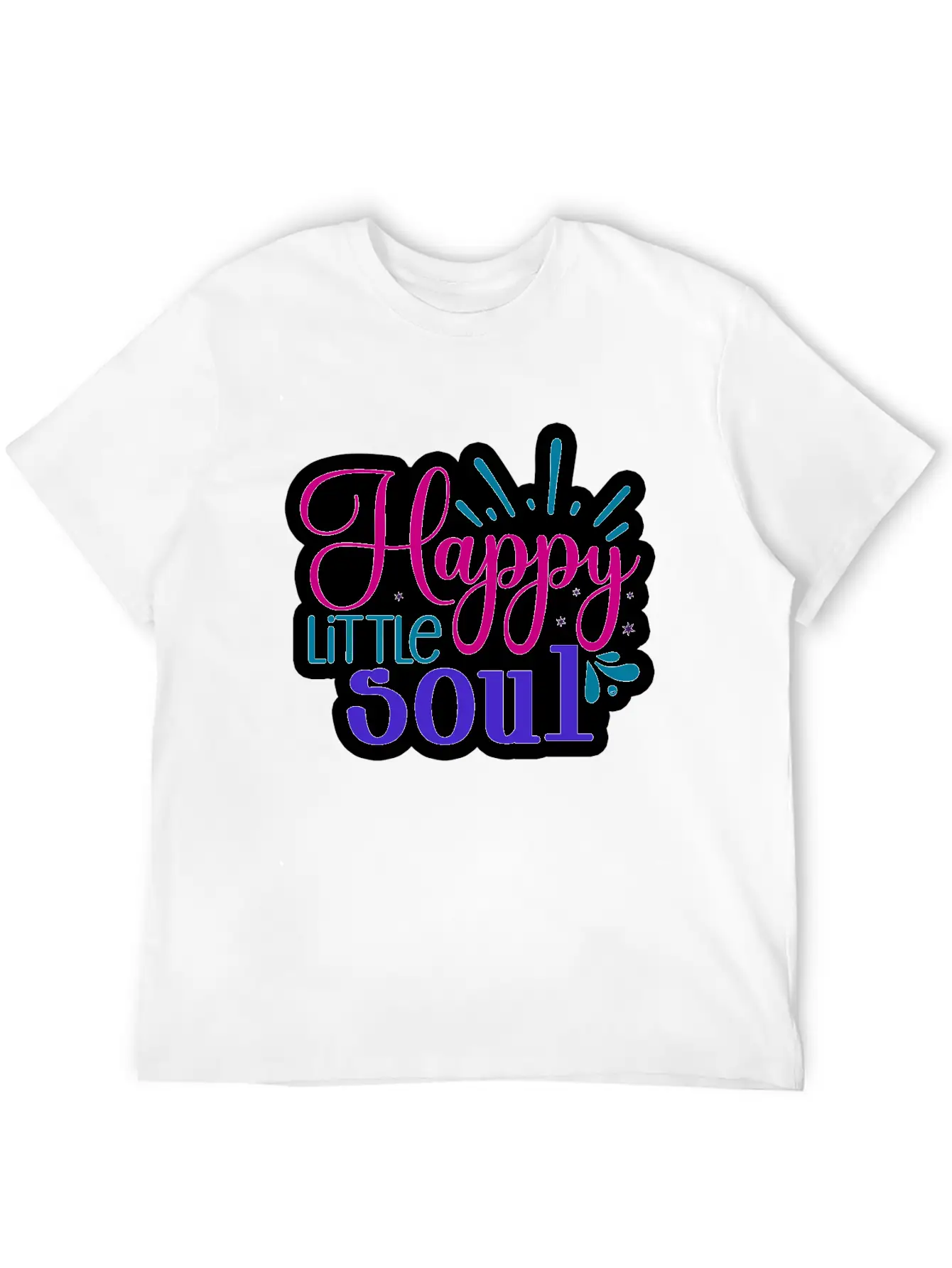 Happy Little Soul Casual Graphic T-Shirt – Simple And Comfortable Daily Wear