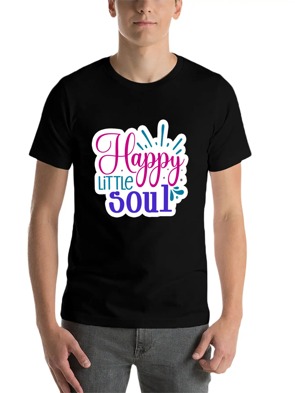 Happy Little Soul Casual Graphic T-Shirt – Simple And Comfortable Daily Wear