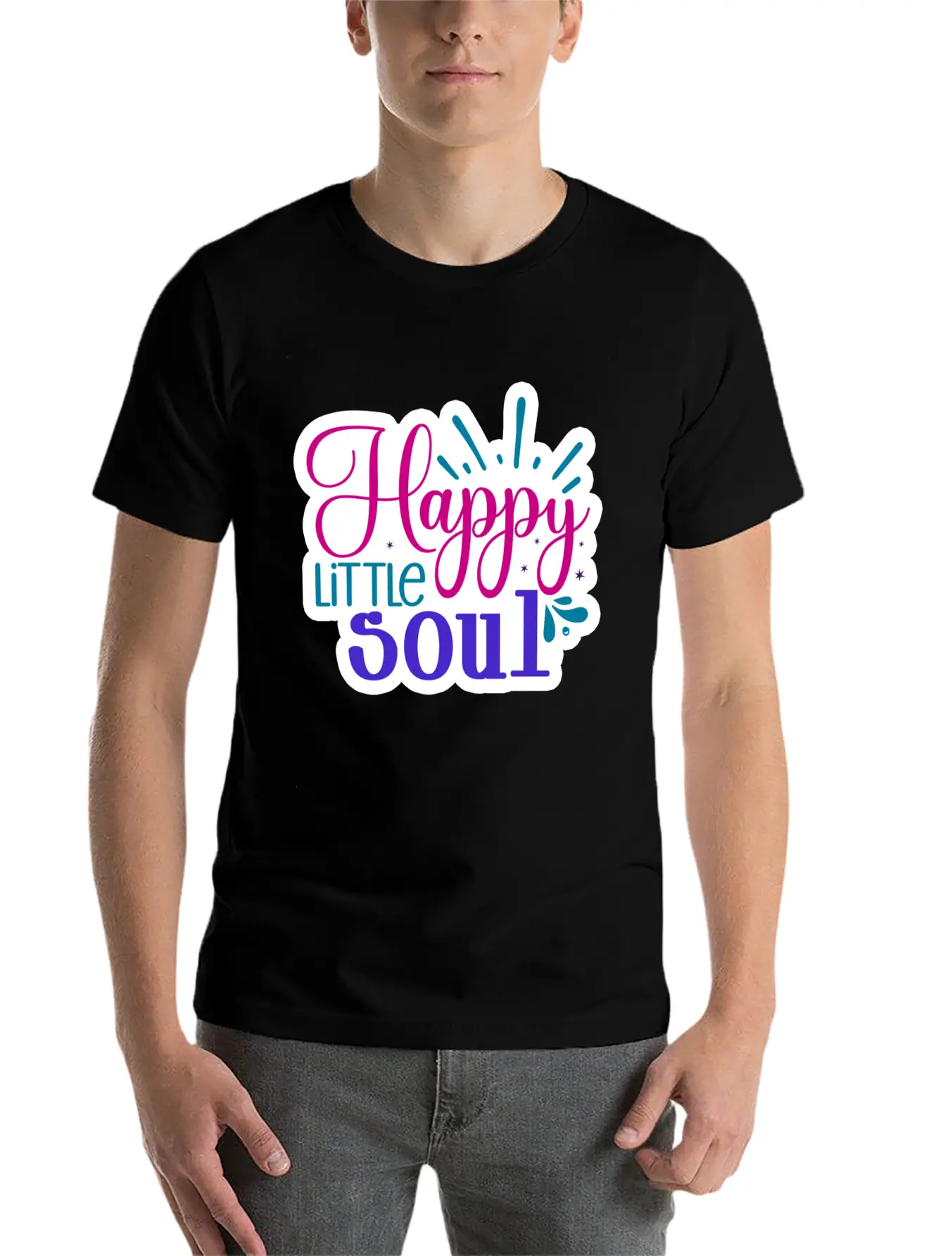 Happy Little Soul Casual Graphic T-Shirt – Simple And Comfortable Daily Wear