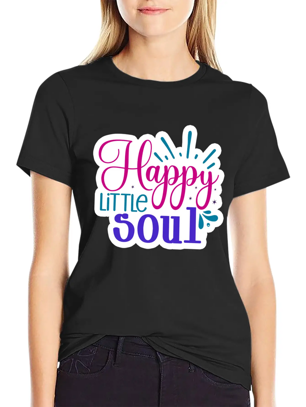 Happy Little Soul Casual Graphic T-Shirt – Simple And Comfortable Daily Wear