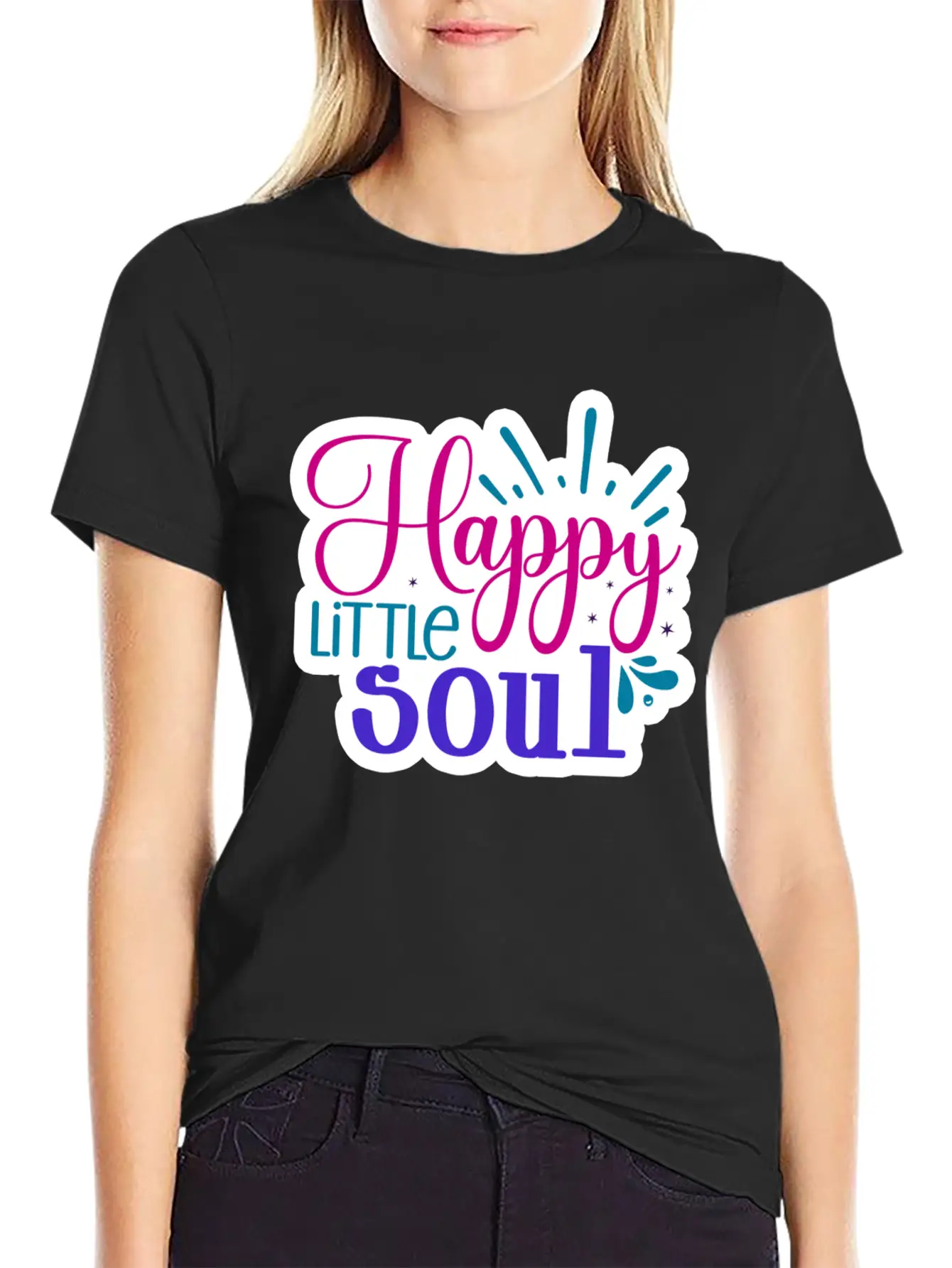 Happy Little Soul Casual Graphic T-Shirt – Simple And Comfortable Daily Wear