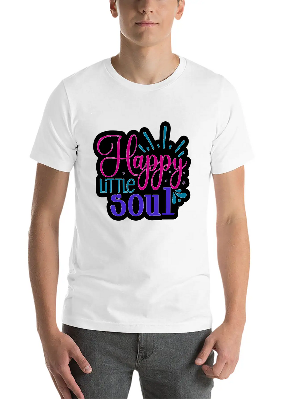 Happy Little Soul Casual Graphic T-Shirt – Simple And Comfortable Daily Wear