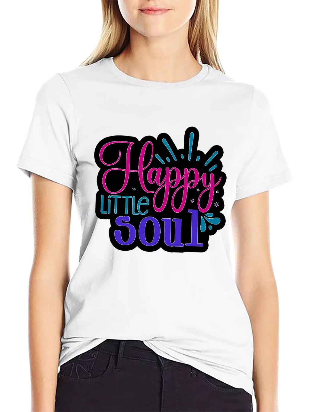 Happy Little Soul Casual Graphic T-Shirt – Simple And Comfortable Daily Wear