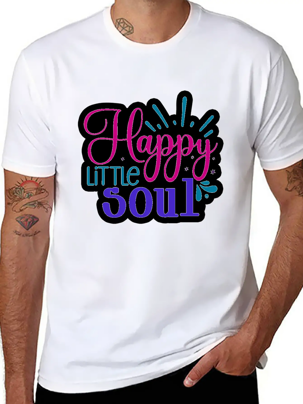 Happy Little Soul Casual Graphic T-Shirt – Simple And Comfortable Daily Wear