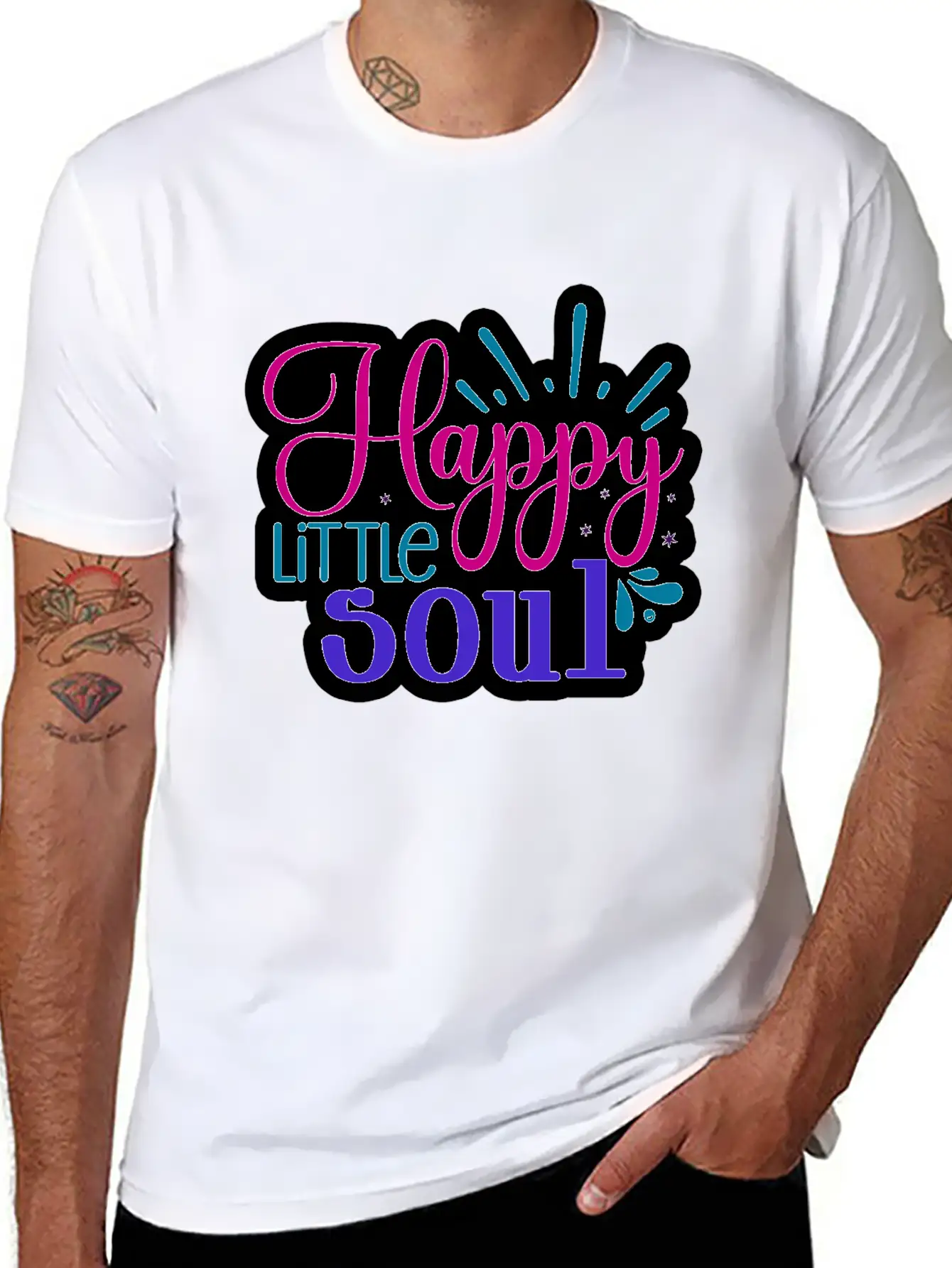 Happy Little Soul Casual Graphic T-Shirt – Simple And Comfortable Daily Wear