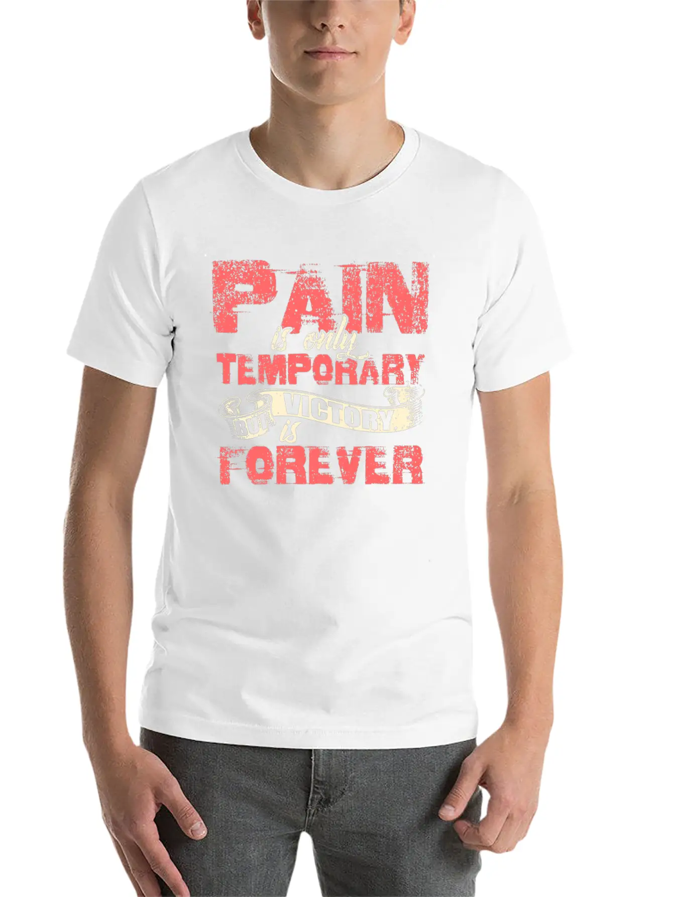 Happy Luck Positive Motivation Love Freedom Gift Stylish Everyday T-Shirt – Unisex Basic Cotton Tee