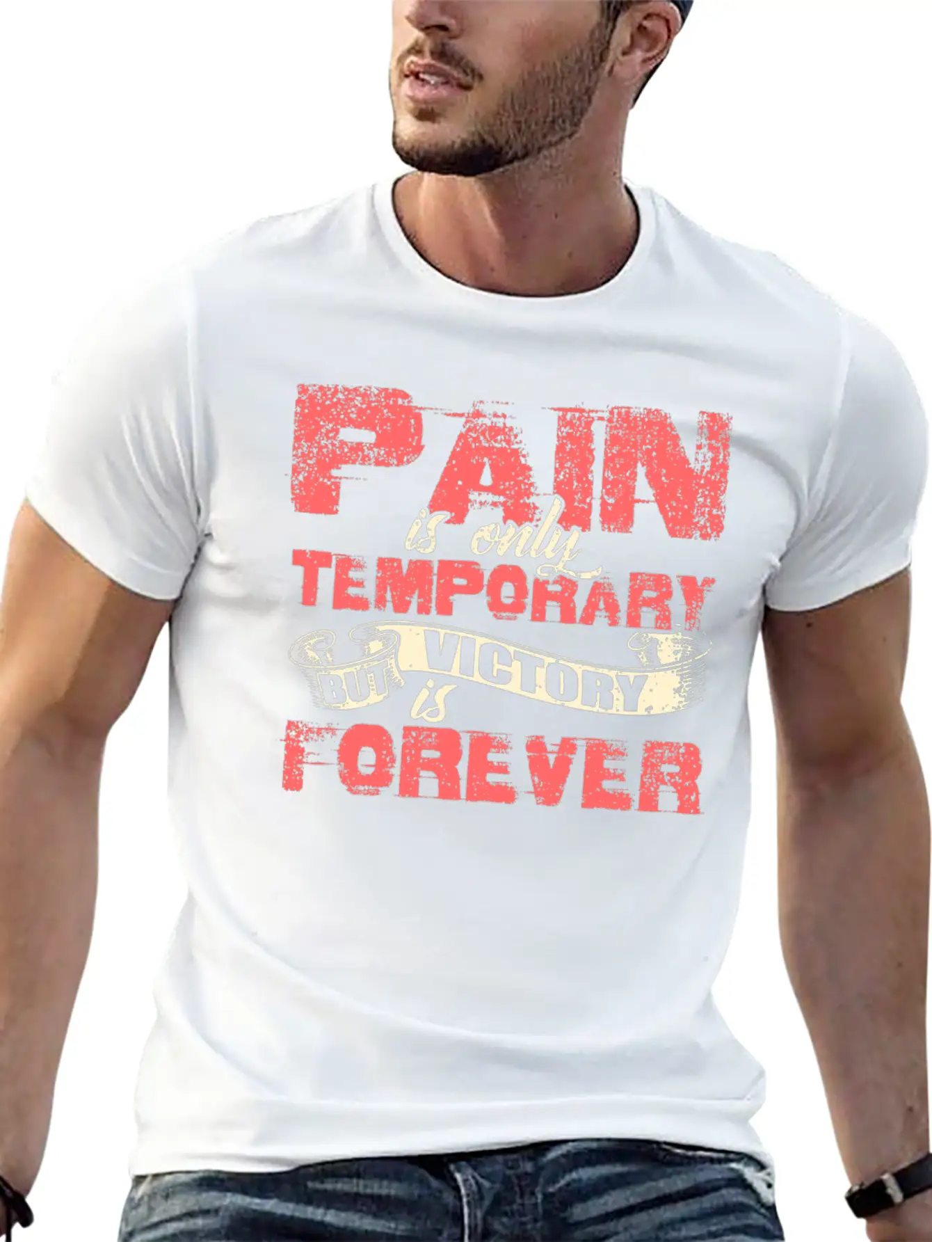 Happy Luck Positive Motivation Love Freedom Gift Stylish Everyday T-Shirt – Unisex Basic Cotton Tee