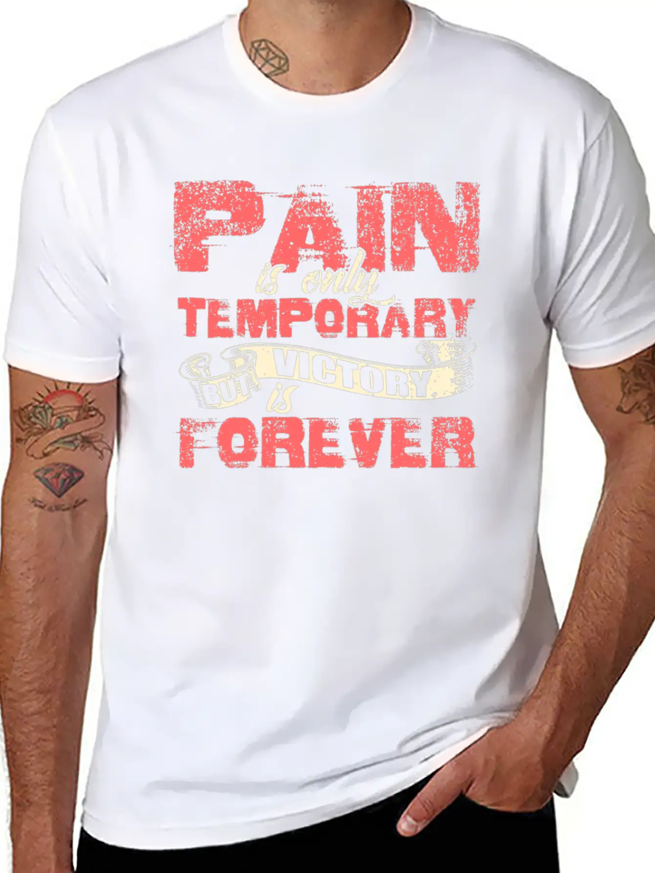 Happy Luck Positive Motivation Love Freedom Gift Stylish Everyday T-Shirt – Unisex Basic Cotton Tee