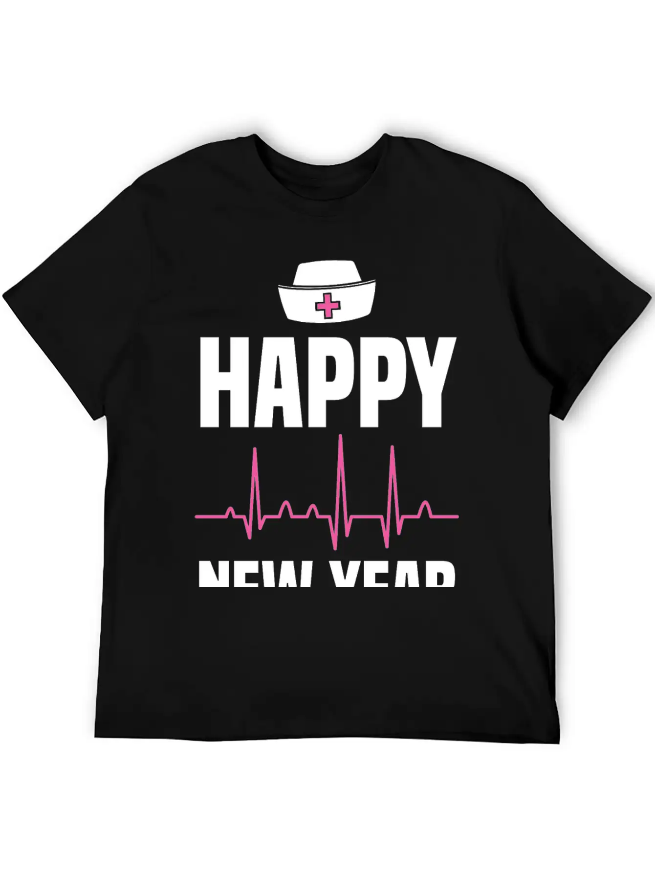 Happy New Year Nurse Crew Holiday Gift Unisex Short Sleeve Soft Cotton T-Shirt – Casual Everyday Wear