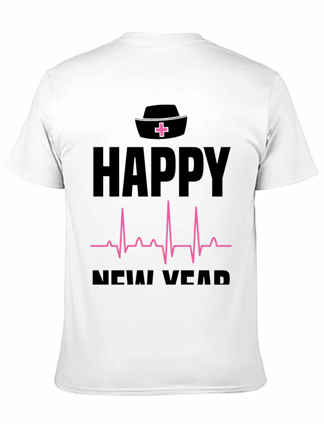 Happy New Year Nurse Crew Holiday Gift Unisex Short Sleeve Soft Cotton T-Shirt – Casual Everyday Wear