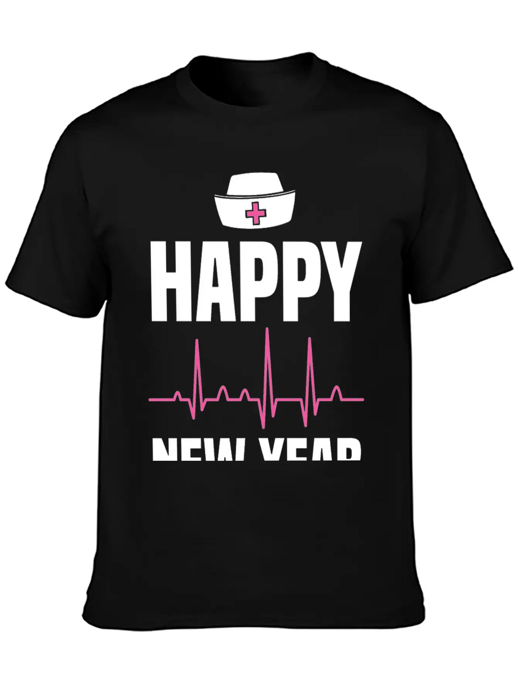 Happy New Year Nurse Crew Holiday Gift Unisex Short Sleeve Soft Cotton T-Shirt – Casual Everyday Wear