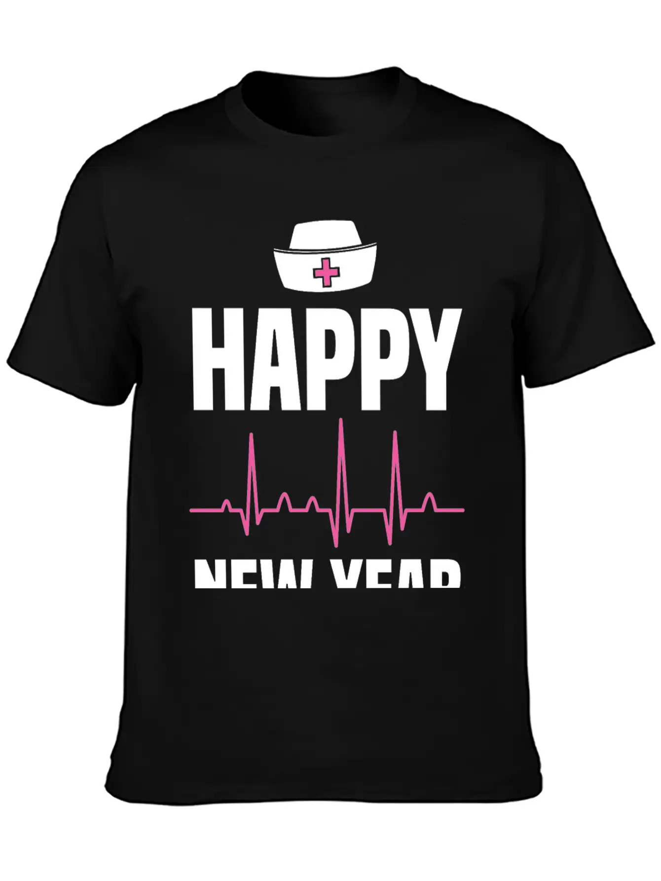 Happy New Year Nurse Crew Holiday Gift Unisex Short Sleeve Soft Cotton T-Shirt – Casual Everyday Wear