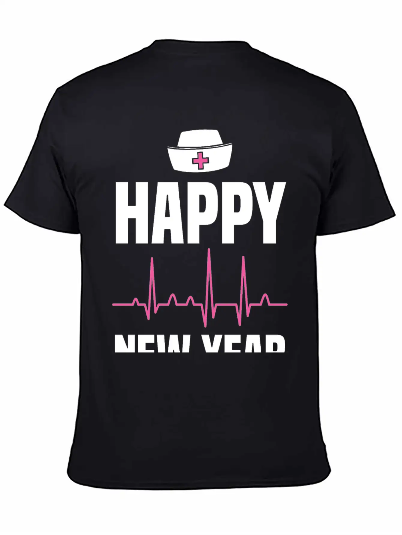 Happy New Year Nurse Crew Holiday Gift Unisex Short Sleeve Soft Cotton T-Shirt – Casual Everyday Wear
