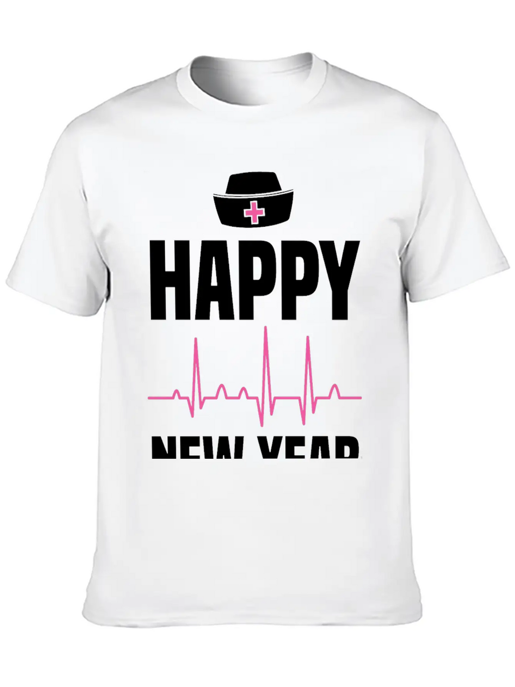 Happy New Year Nurse Crew Holiday Gift Unisex Short Sleeve Soft Cotton T-Shirt – Casual Everyday Wear