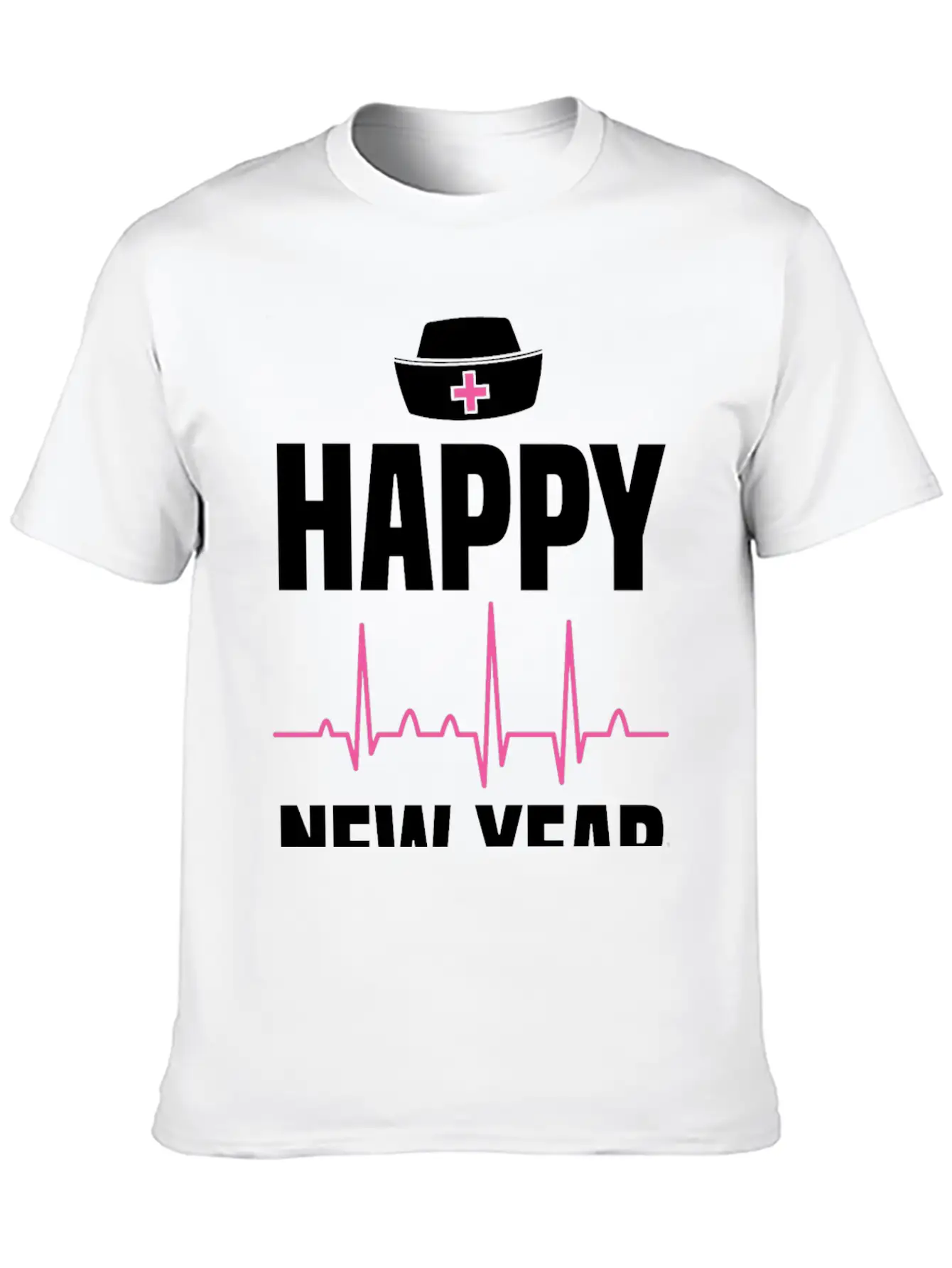 Happy New Year Nurse Crew Holiday Gift Unisex Short Sleeve Soft Cotton T-Shirt – Casual Everyday Wear