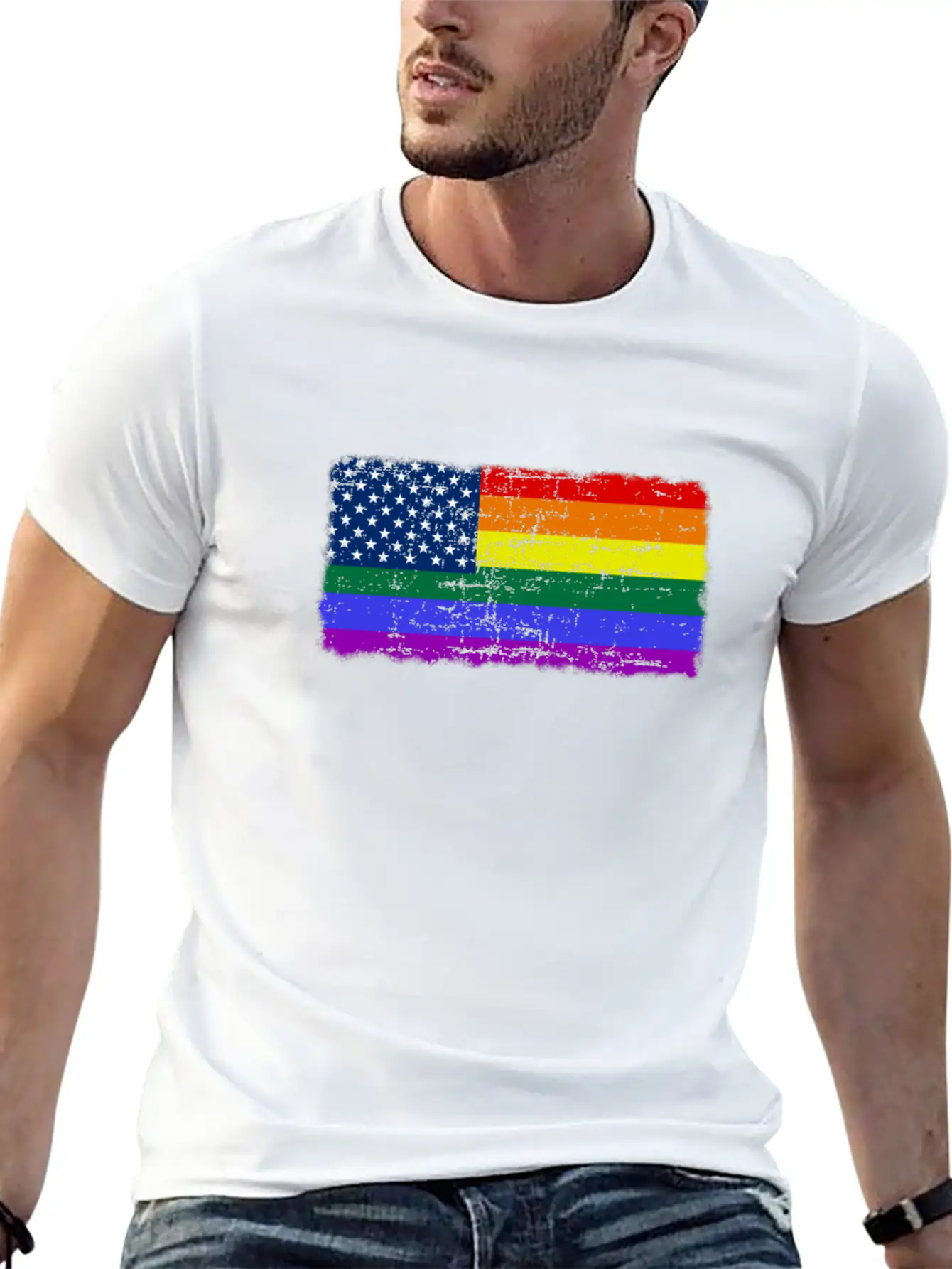 Happy Pride Month Gay Pride LGBTQI+ Rainbow Flag Unisex Casual T-Shirt – Clean Design For Daily Comfort