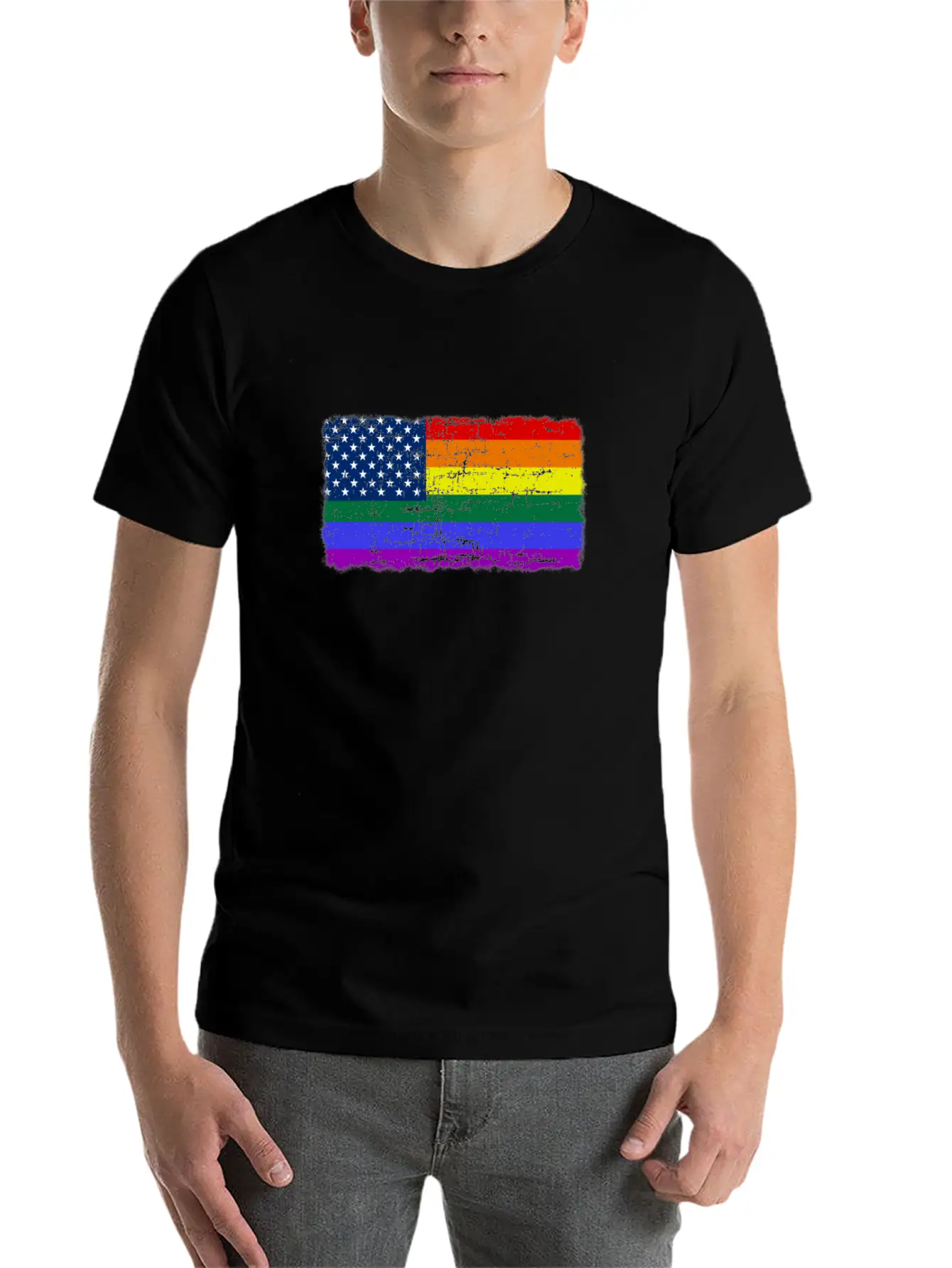 Happy Pride Month Gay Pride LGBTQI+ Rainbow Flag Unisex Casual T-Shirt – Clean Design For Daily Comfort