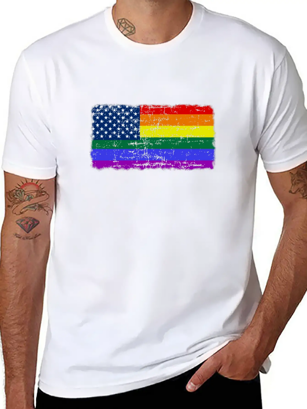 Happy Pride Month Gay Pride LGBTQI+ Rainbow Flag Unisex Casual T-Shirt – Clean Design For Daily Comfort