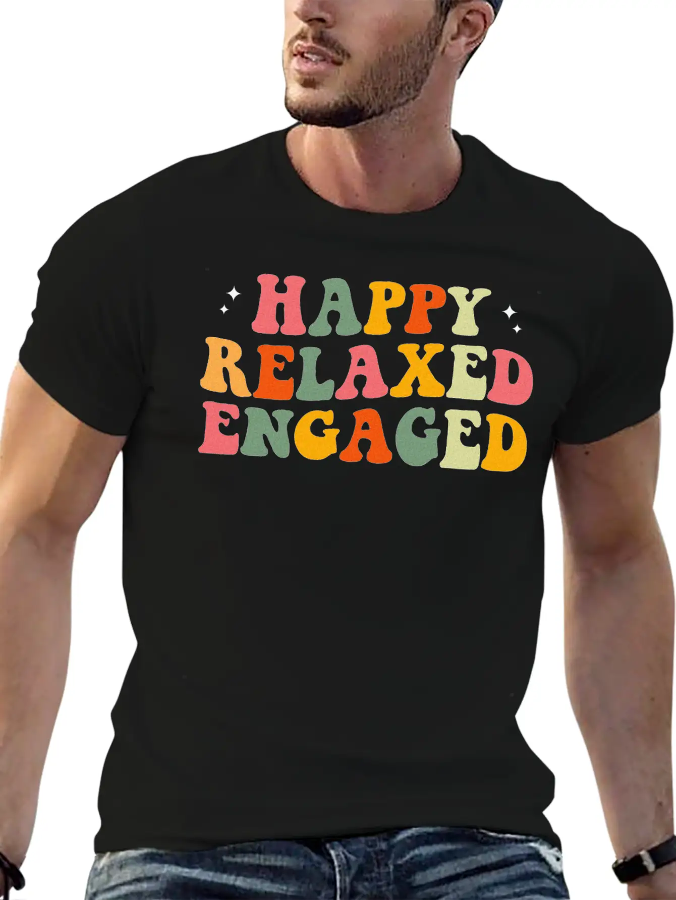 Happy Relaxed Engaged ABA Behavior Analyst Special Casual Graphic T-Shirt – Simple And Comfortable Daily Wear
