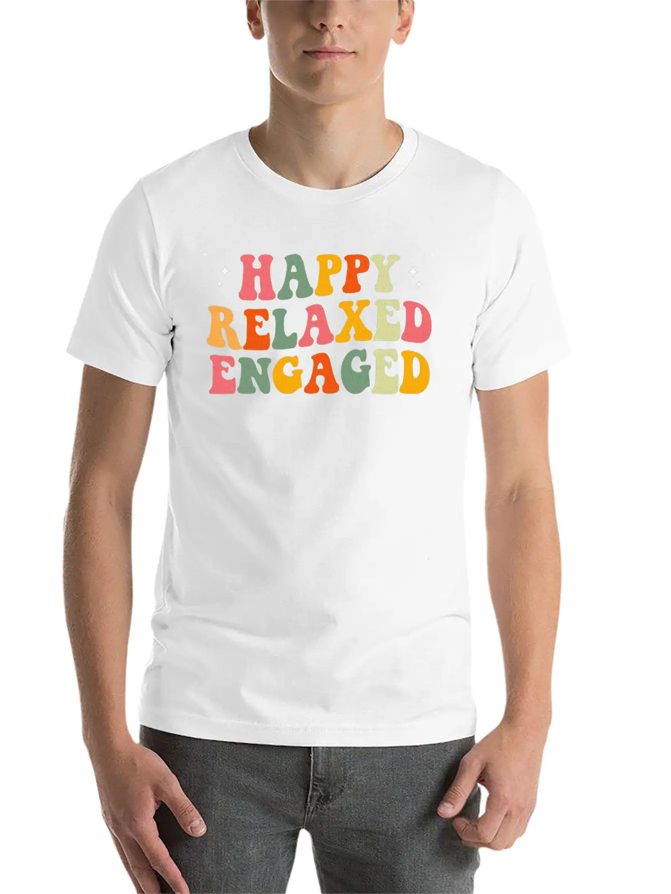 Happy Relaxed Engaged ABA Behavior Analyst Special Casual Graphic T-Shirt – Simple And Comfortable Daily Wear