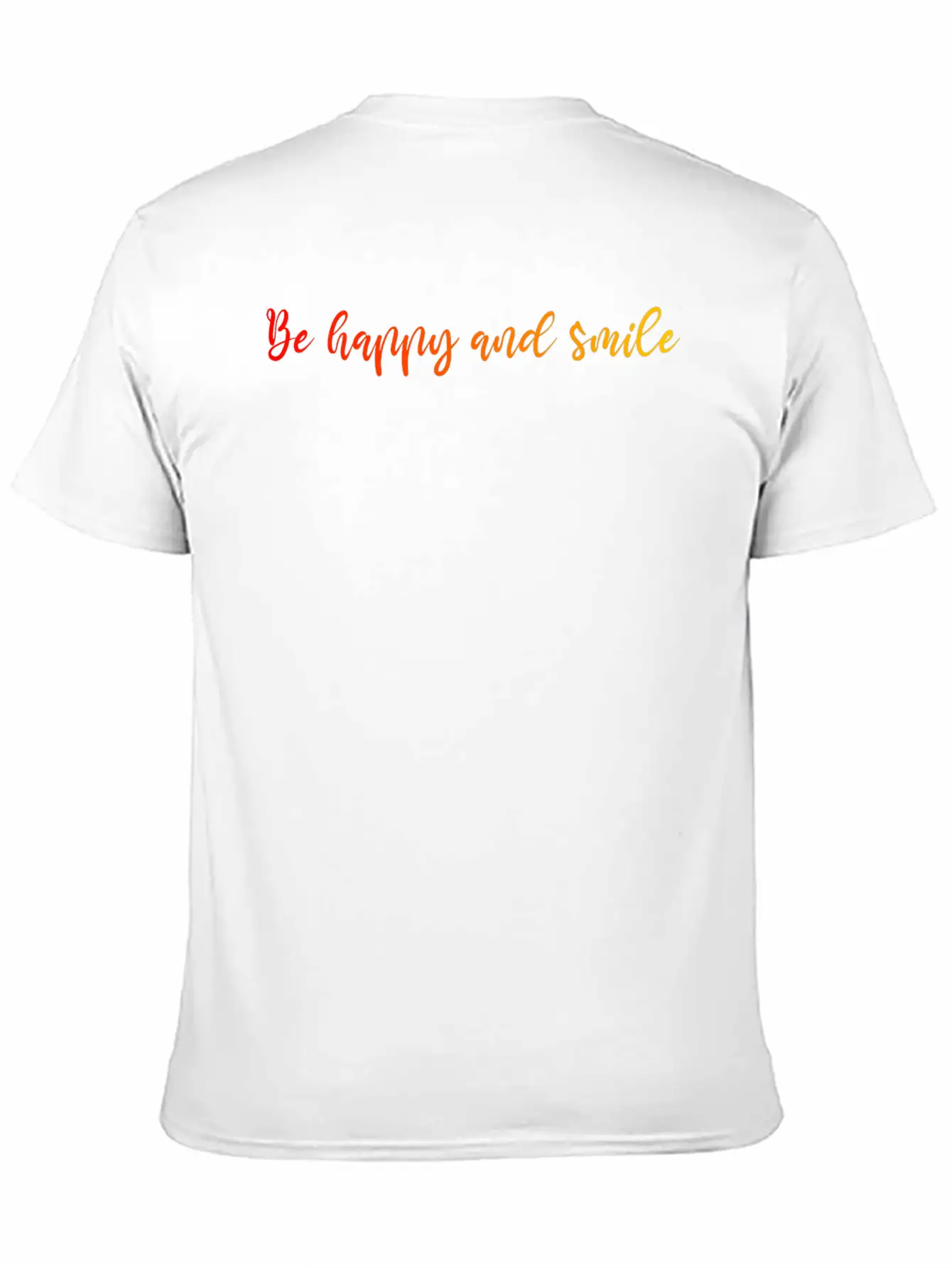 HAPPY SMILE GRADIENT RED YELLOW Casual Graphic T-Shirt – Simple And Comfortable Daily Wear