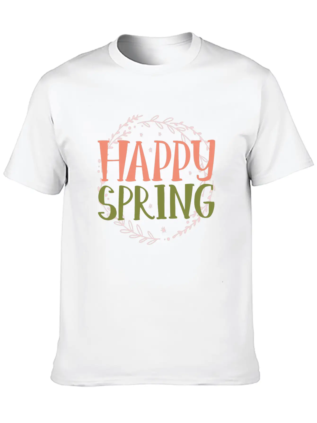 Happy Spring Unisex Casual T-Shirt – Clean Design For Daily Comfort