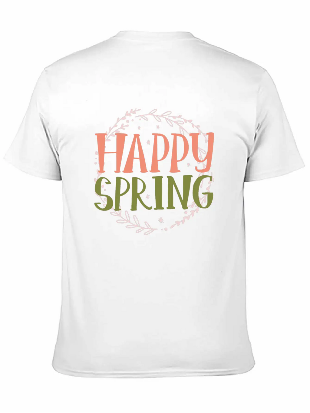 Happy Spring Unisex Short Sleeve Soft Cotton T-Shirt – Casual Everyday Wear