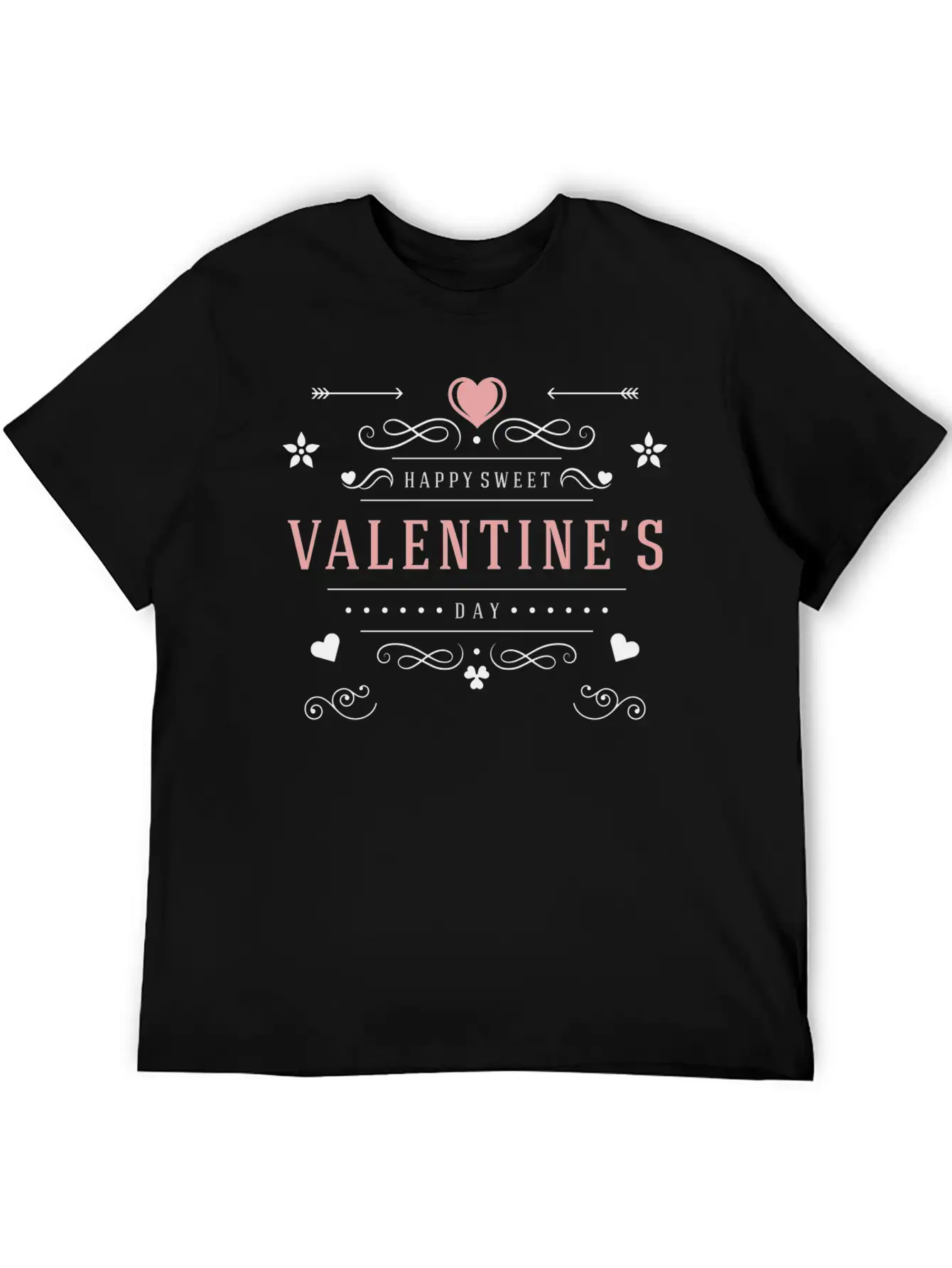 Happy Sweet Valentines Day Casual Graphic T-Shirt – Simple And Comfortable Daily Wear
