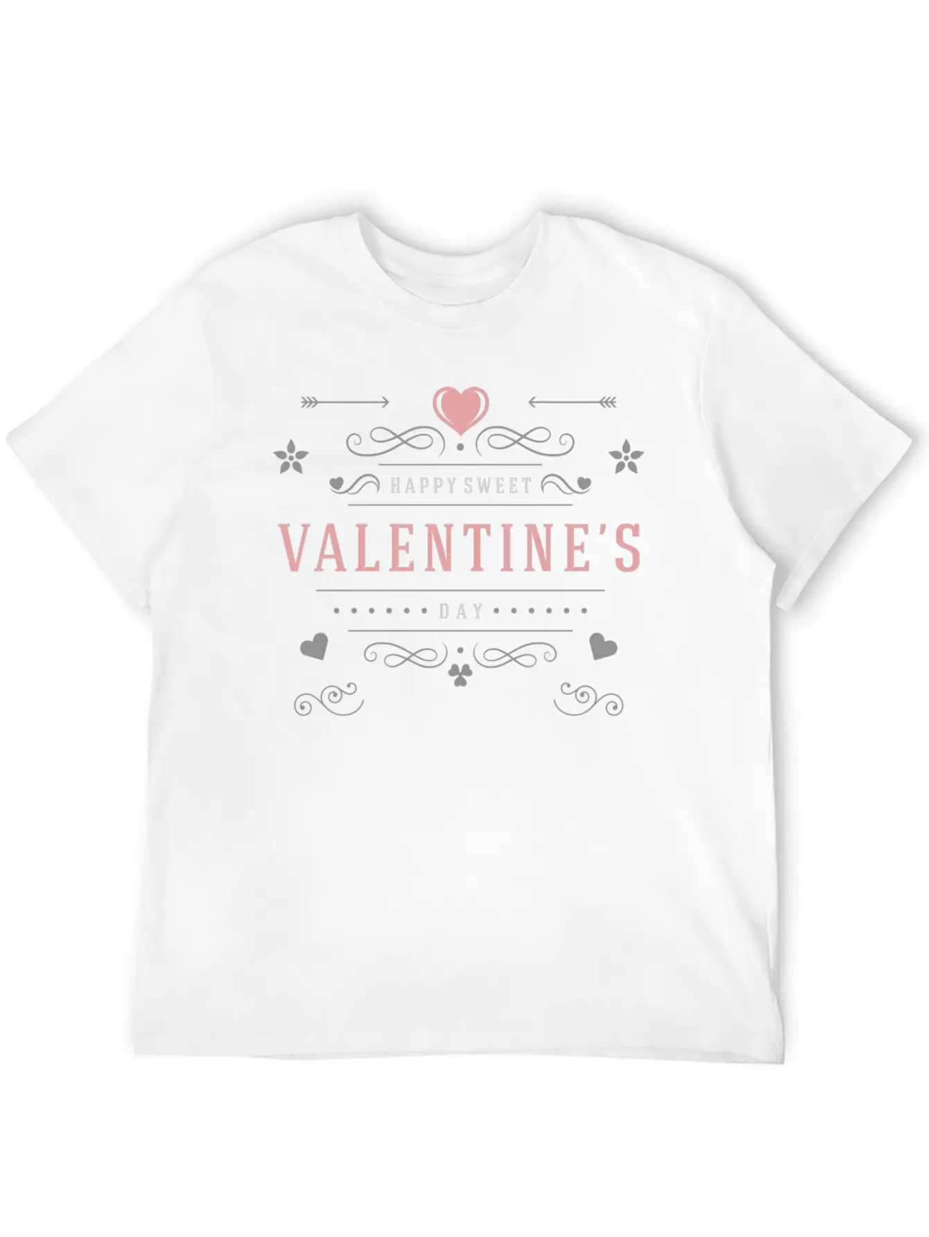Happy Sweet Valentines Day Casual Graphic T-Shirt – Simple And Comfortable Daily Wear