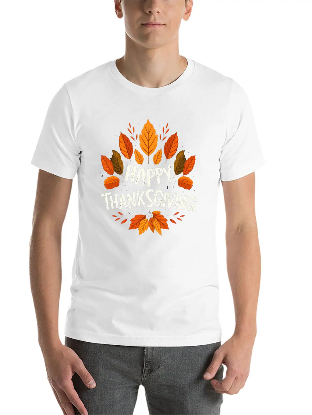 Happy Thanksgiving For Turkey Day Family Dinner Unisex Casual T-Shirt – Clean Design For Daily Comfort