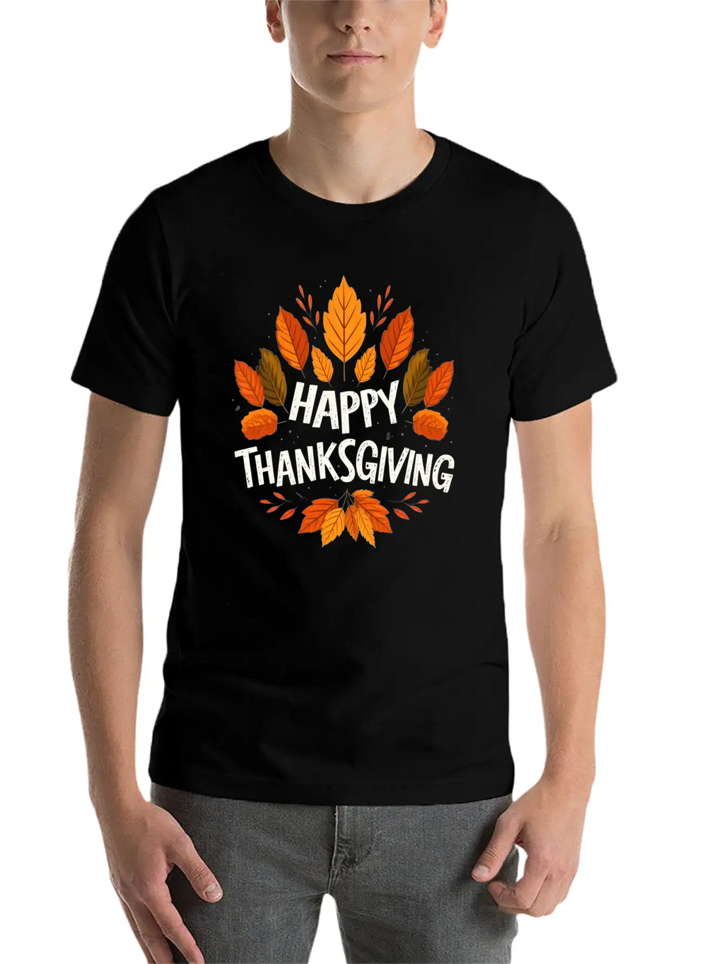 Happy Thanksgiving For Turkey Day Family Dinner Unisex Casual T-Shirt – Clean Design For Daily Comfort