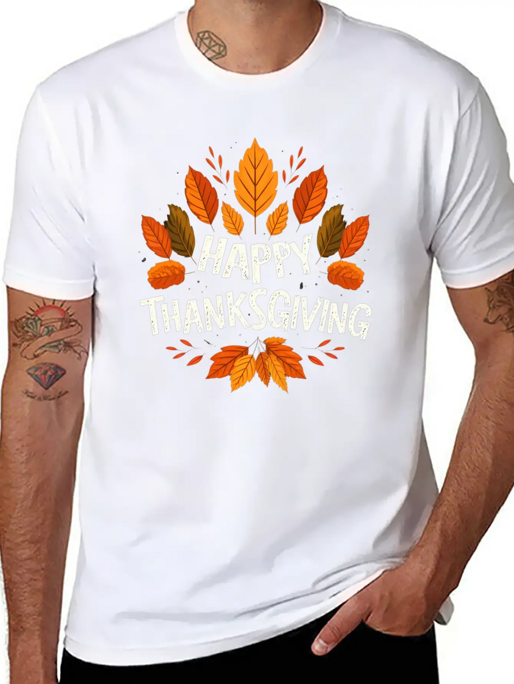 Happy Thanksgiving For Turkey Day Family Dinner Unisex Casual T-Shirt – Clean Design For Daily Comfort