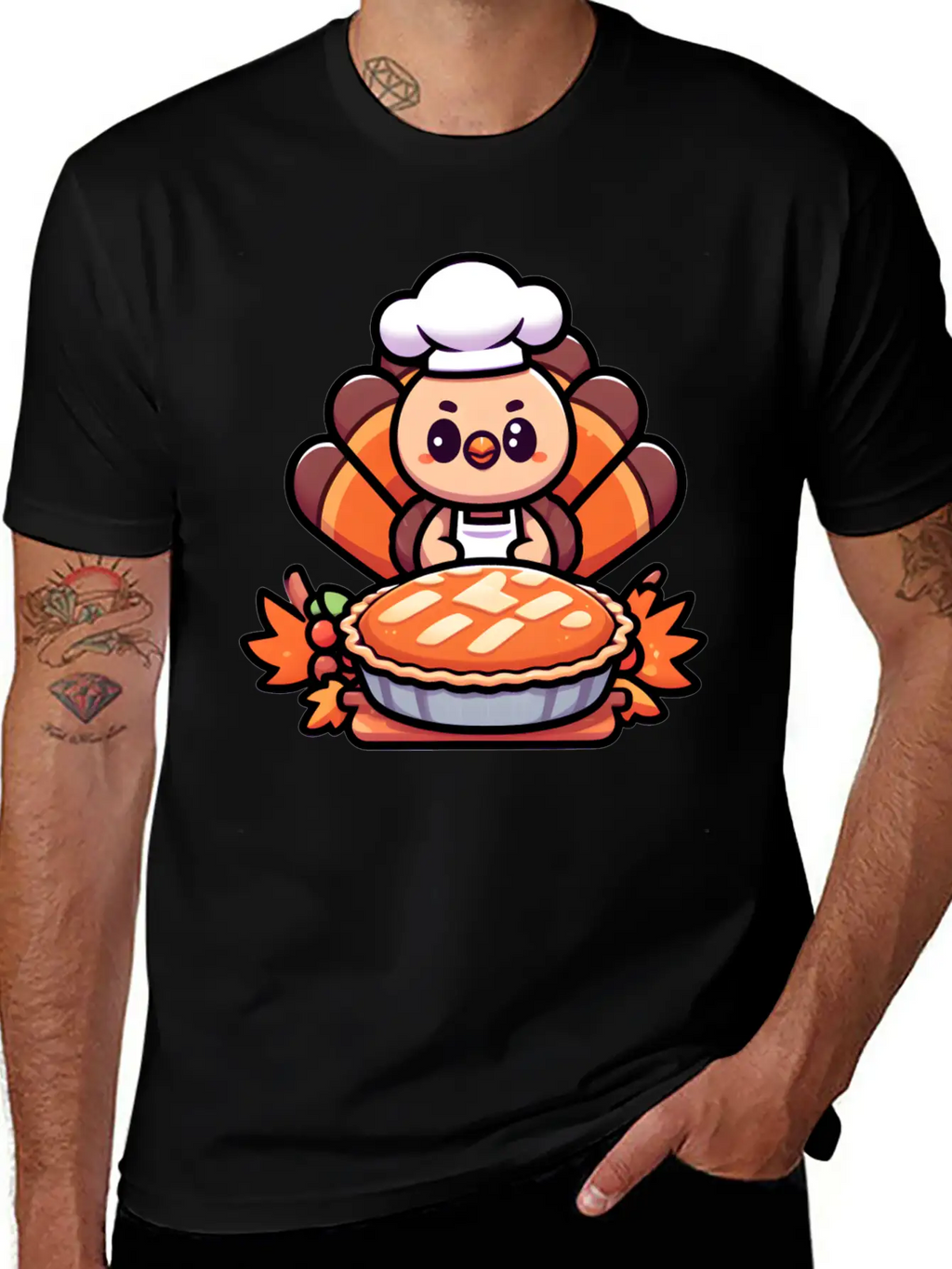 HAPPY THANKSGIVING TURKEY DAY Gratitude Essential Cotton Tee For Daily Outfits – Unisex Style