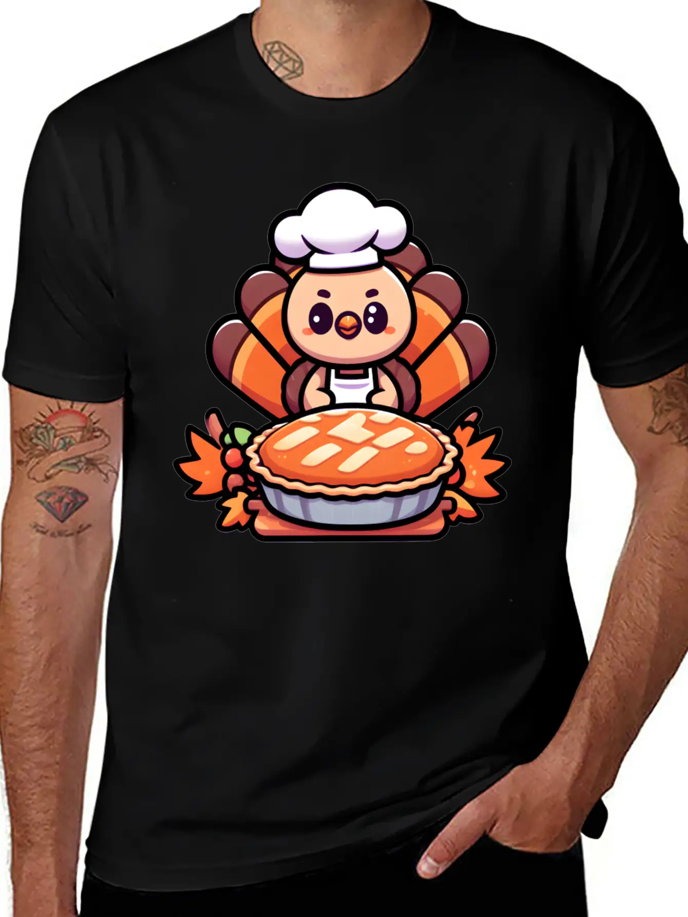 HAPPY THANKSGIVING TURKEY DAY Gratitude Essential Cotton Tee For Daily Outfits – Unisex Style