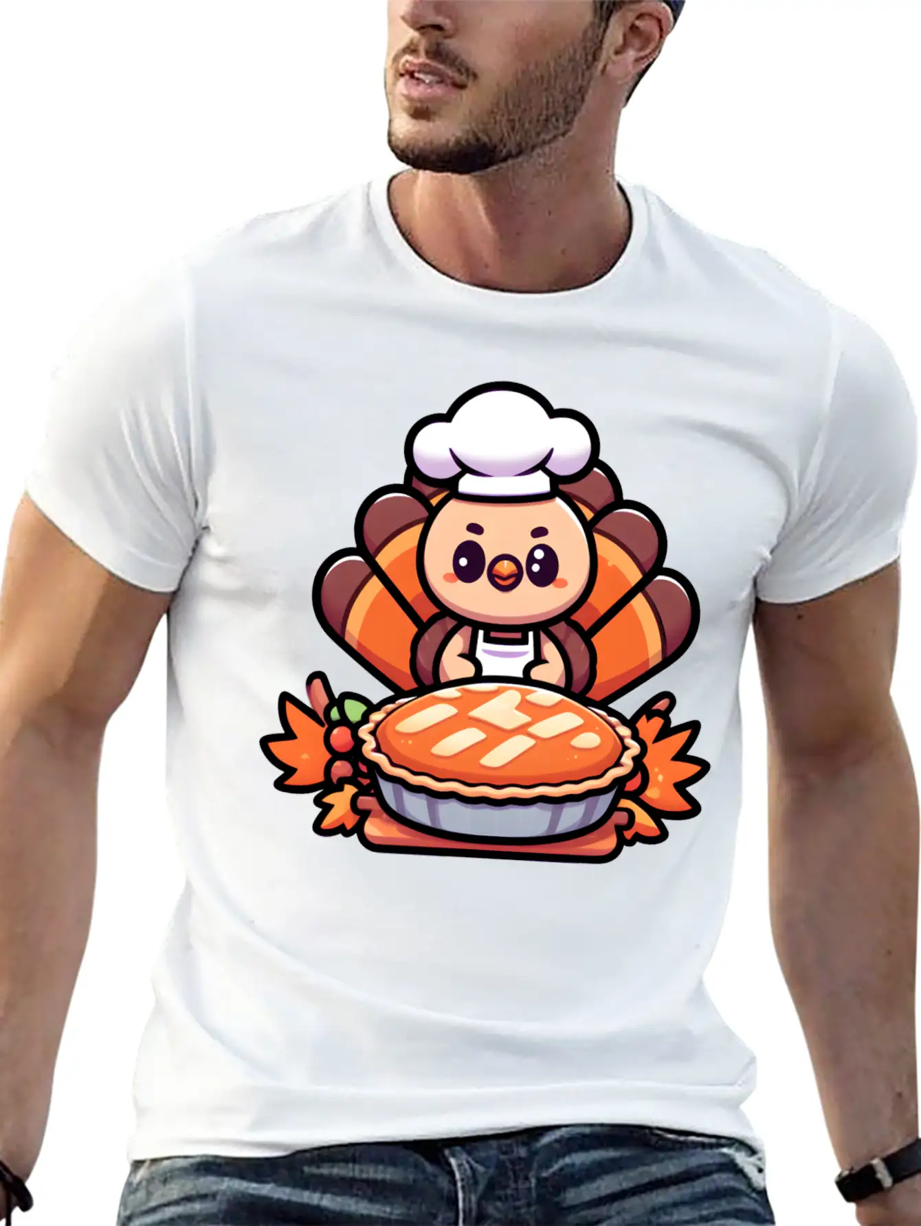 HAPPY THANKSGIVING TURKEY DAY Gratitude Essential Cotton Tee For Daily Outfits – Unisex Style