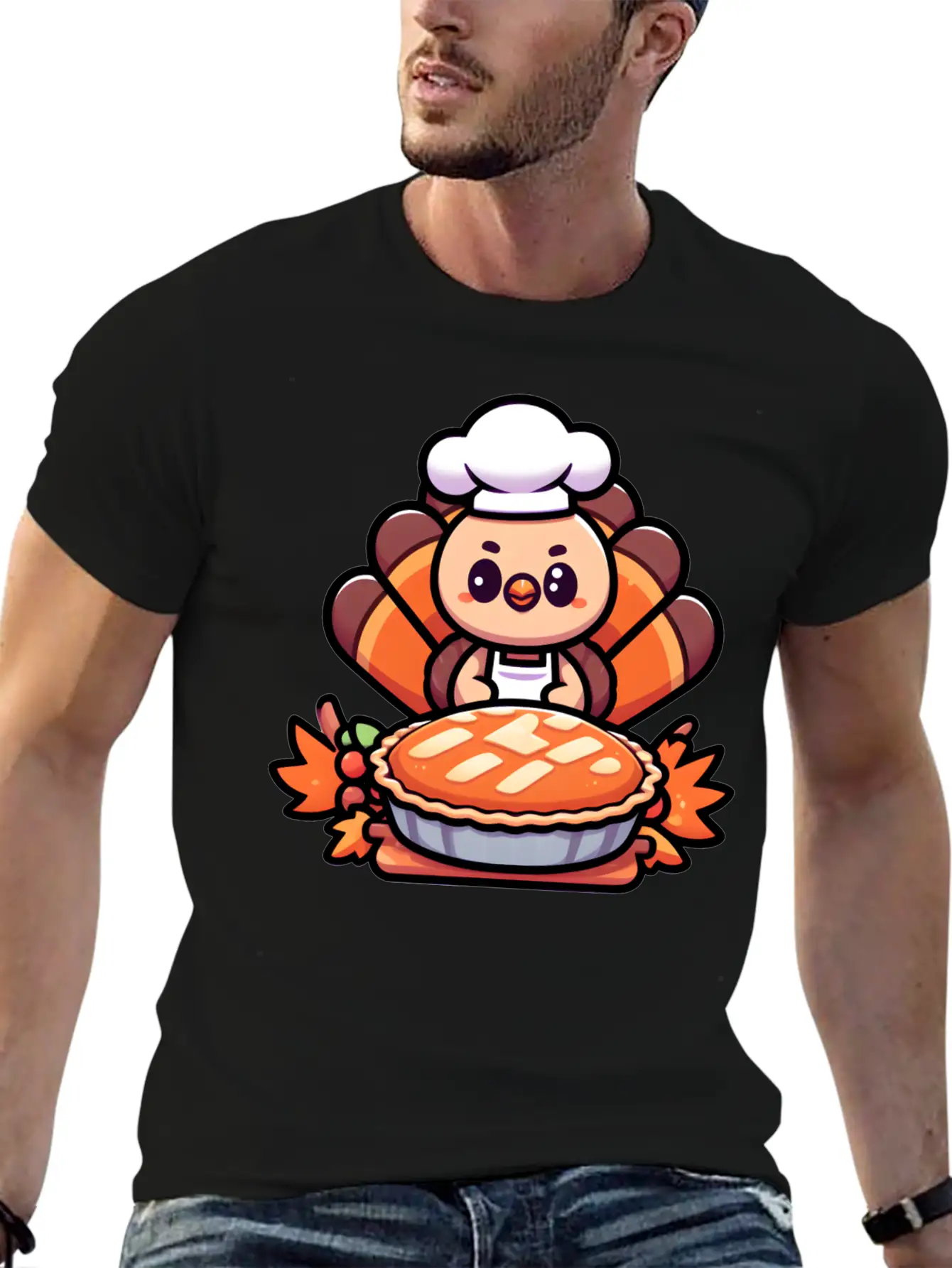 HAPPY THANKSGIVING TURKEY DAY Gratitude Essential Cotton Tee For Daily Outfits – Unisex Style
