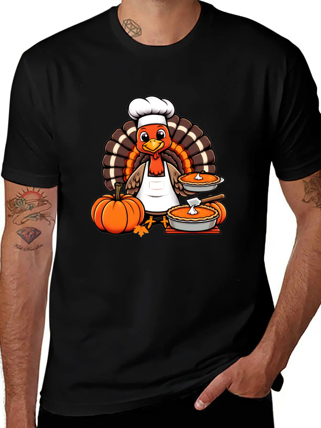 HAPPY THANKSGIVING TURKEY DAY Gratitude Friendsgiv Unisex Casual T-Shirt – Clean Design For Daily Comfort