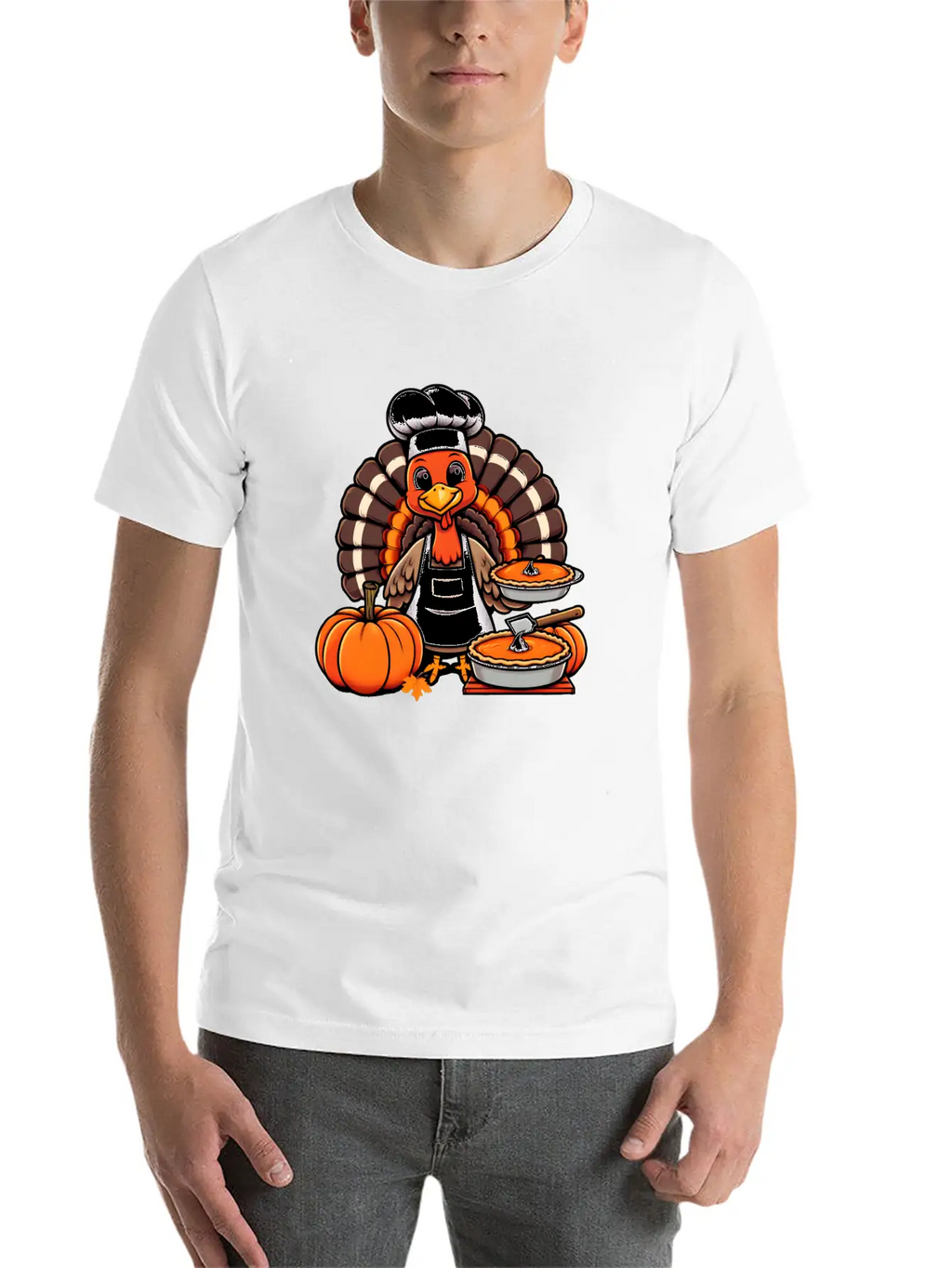 HAPPY THANKSGIVING TURKEY DAY Gratitude Friendsgiv Unisex Casual T-Shirt – Clean Design For Daily Comfort