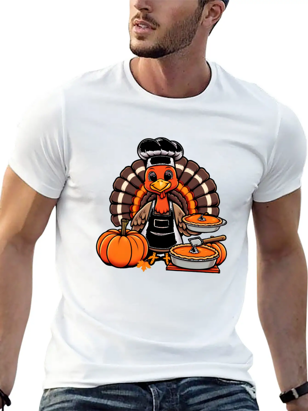 HAPPY THANKSGIVING TURKEY DAY Gratitude Friendsgiv Unisex Casual T-Shirt – Clean Design For Daily Comfort