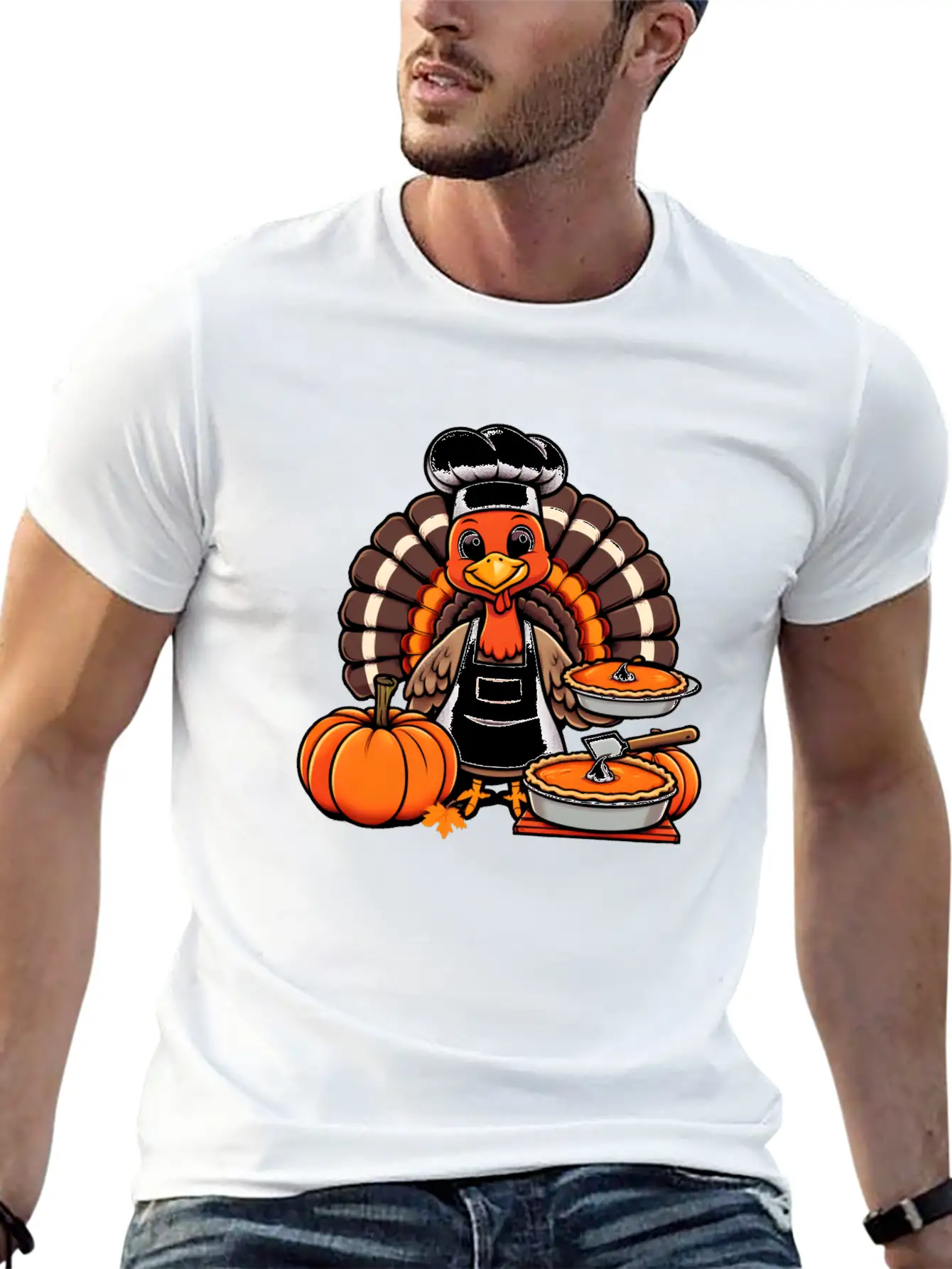 HAPPY THANKSGIVING TURKEY DAY Gratitude Friendsgiv Unisex Casual T-Shirt – Clean Design For Daily Comfort