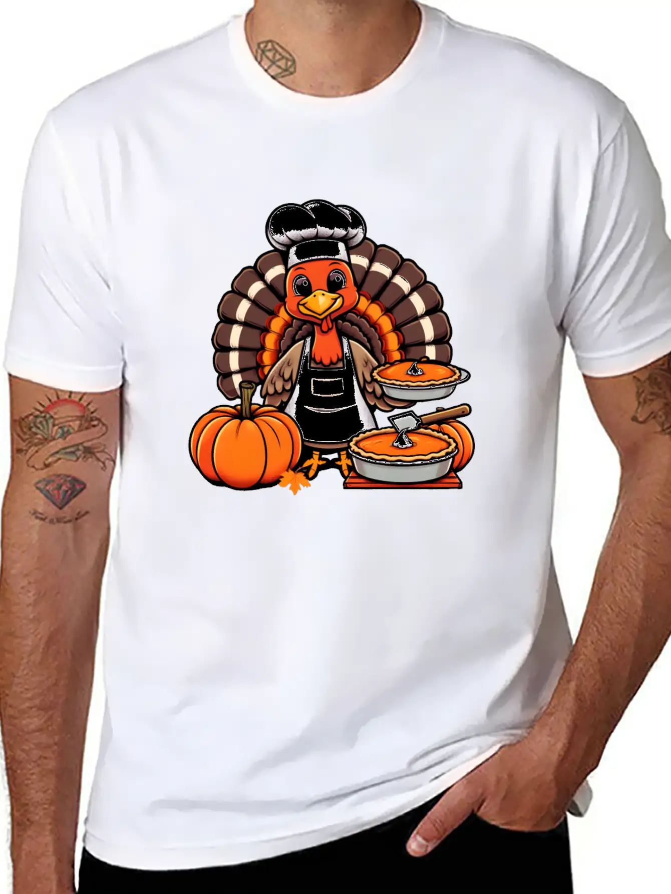 HAPPY THANKSGIVING TURKEY DAY Gratitude Friendsgiv Unisex Casual T-Shirt – Clean Design For Daily Comfort