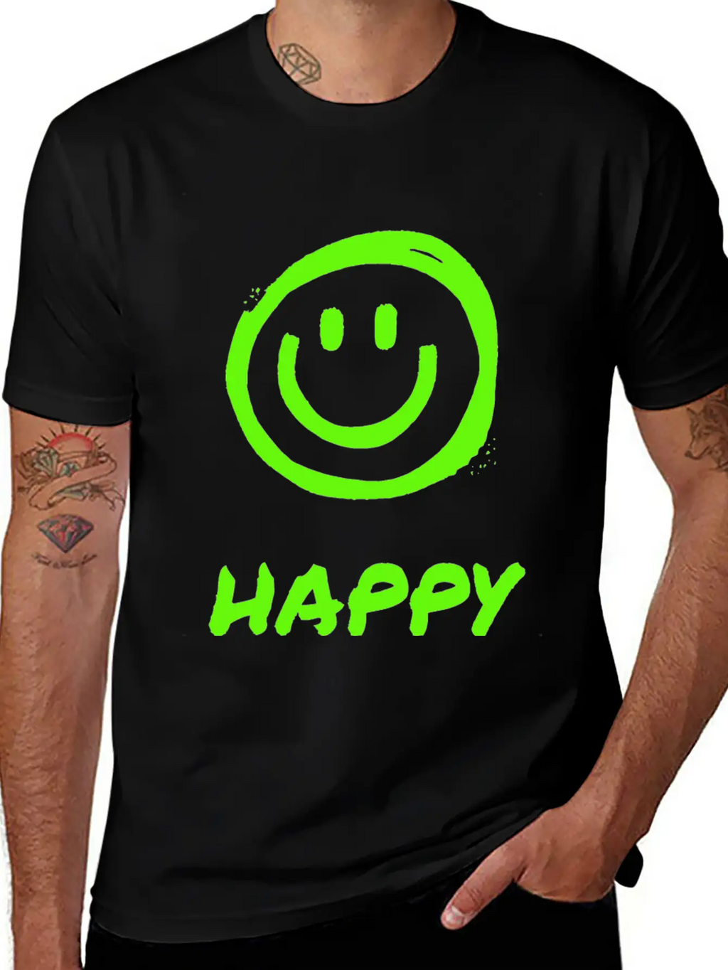 HAPPY Unisex Casual T-Shirt – Clean Design For Daily Comfort